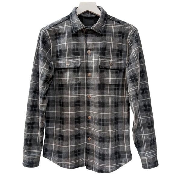 Linksoul Jacket Mens S Plaid Shacket Thick Snap Buttons Down Front Collared - Picture 1 of 8